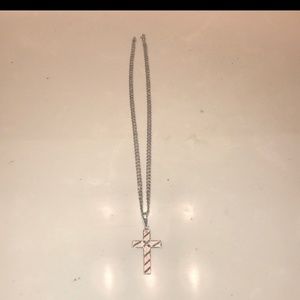 vintage 925 necklace and cross